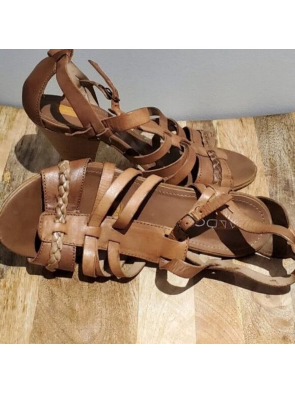 Y2K Genuine Leather Strappy Gladiator Sandals with triangle heel
